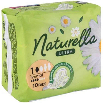 NATURELLA Ультра гіг. прокл. ароматизовані Camomile Normal Single 10шт ПрепакКор