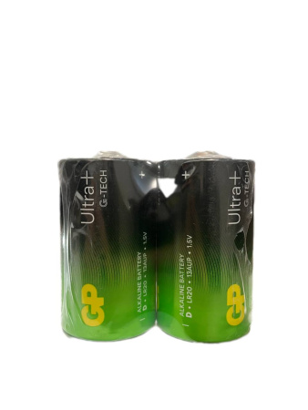 Батарейка GP Ultra Plus  Alkaline 1,5V (LR20) лужна 13AUP21-S2 пвх плівка 2 штуки в упаковці