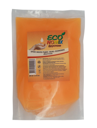 Крем-мило рідке ECONOMIX фруктове (дой-пак) 450 мл/14