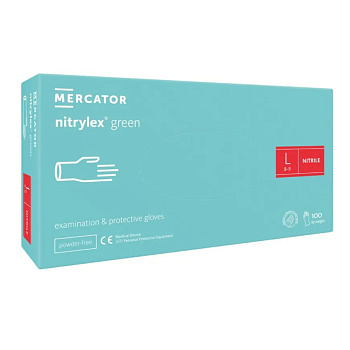 Рукавиця  медична "NITRYLEX" L (100/1000) GREEN