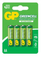 Батарейка GP Greencell 1.5V 15G- 2UE4 сольова, R6, AA (72\288) (1блістер = 4шт)