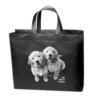 Еко сумка  середня  "Кращий друг" ручка 40см 38,5*32*12 чорна Еко сумка  середня  "Кращий друг" ручка 40см 38,5*32*12 чорна