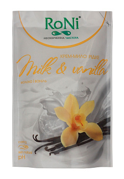 Крем- мило рідке "Milk & Vanilla" з гліцерином ТМ ''RoNi'' дой-пак 450 мл/14