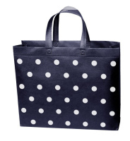 Еко сумка  середня  "Горошок" ручка 40см 38,5*32*12 т.синя Еко сумка  середня  "Горошок" ручка 40см 38,5*32*12 т.синя