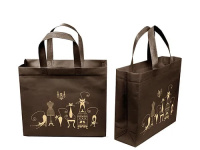 Еко сумка  мала "Котики"29*27*10 коричнева Еко сумка  мала "Котики"29*27*10 коричнева