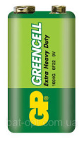 Батарейка GP GREENCELL 9.0V сольова, 1604GLF-S1, 6F22