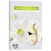 Свічки таблетки аромат  Білі квіти/White Flowers d3.9cm*1.6cm 4год (1шт=6свічок)(1/48)